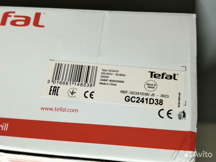 Электрогриль Tefal Inicio GC241D38 серебристый