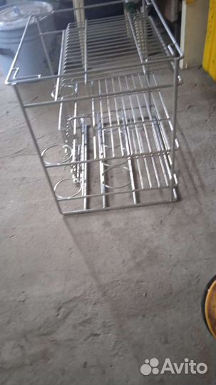Сушка для посуды выкатная, корзина для релинга