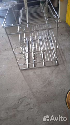 Сушка для посуды выкатная, корзина для релинга