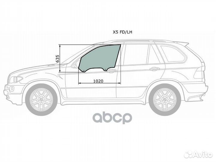 Стекло боковое опускное (Спереди/ Слева/ Цвет з