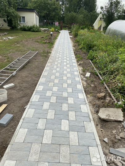 Укладка тротуарной плитки брусчатки под ключ