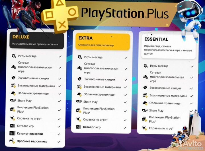 Подписка ps plus delux Украина ps5 ps4 (Арт.98287)