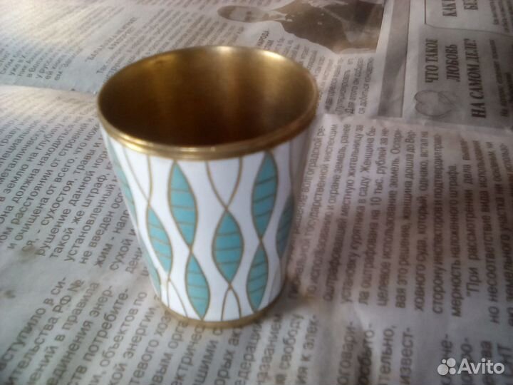 Стопка мельхиоровая в эмалях