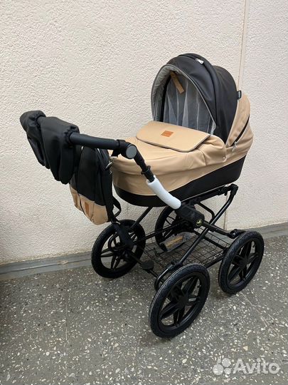 Коляска для новорожденных 2в1 экокожа
