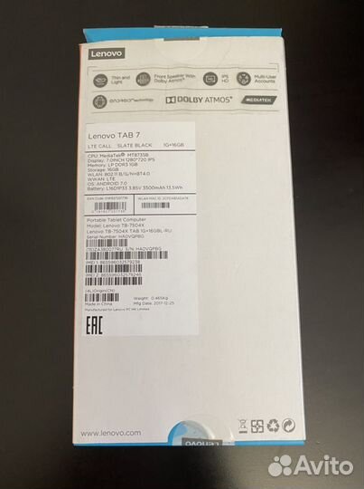 Смартфон Lenovo Tab 7 TB-7504X