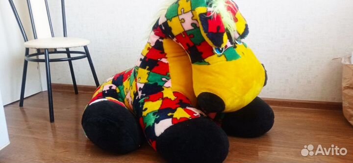 Большая мягкая игрушка лошадь 80 см