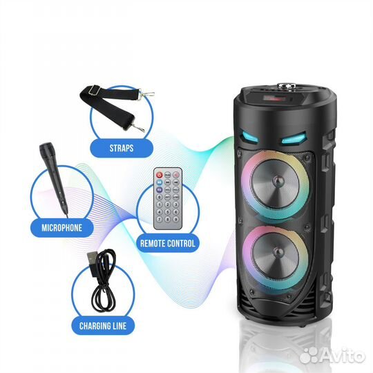 Портативная Bluetooth колонка с Караоке/Микрофоном