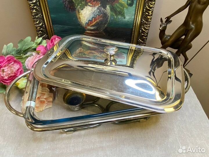 Мармит (блюдо с подогревом) серебрение