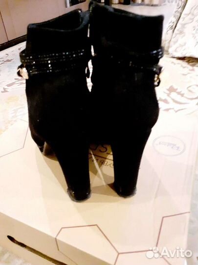 Ботильоны полусапоги замшевые