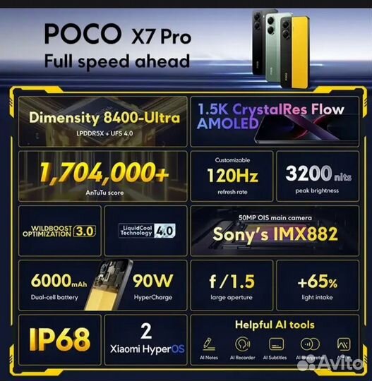 Xiaomi Poco X7 Pro, 12/512 ГБ