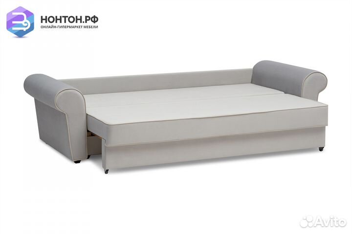 Диван еврокнижка Прованс 3-х местный серый