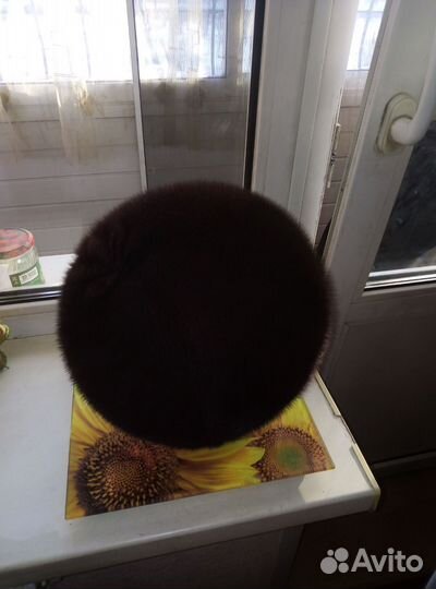 Берет женский зимний норковый