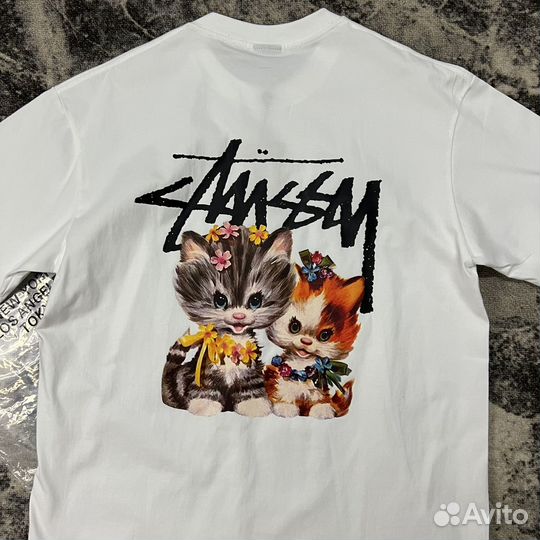 Футболка Stussy SS23 kittens 3D котики