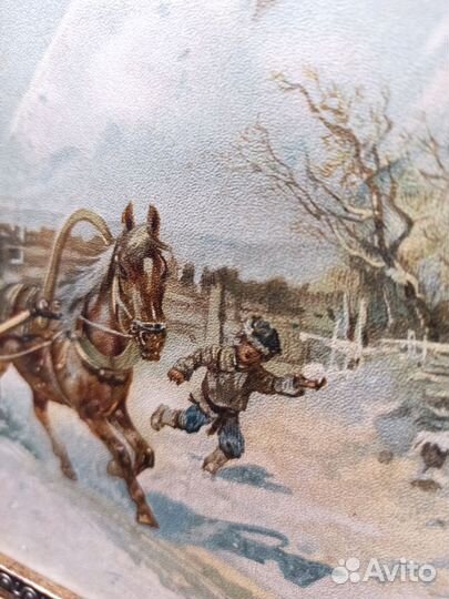 Картина.литографиязимние забавы