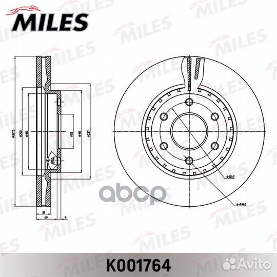 K001764 Диск тормозной nissan patrol Y62 10- пе