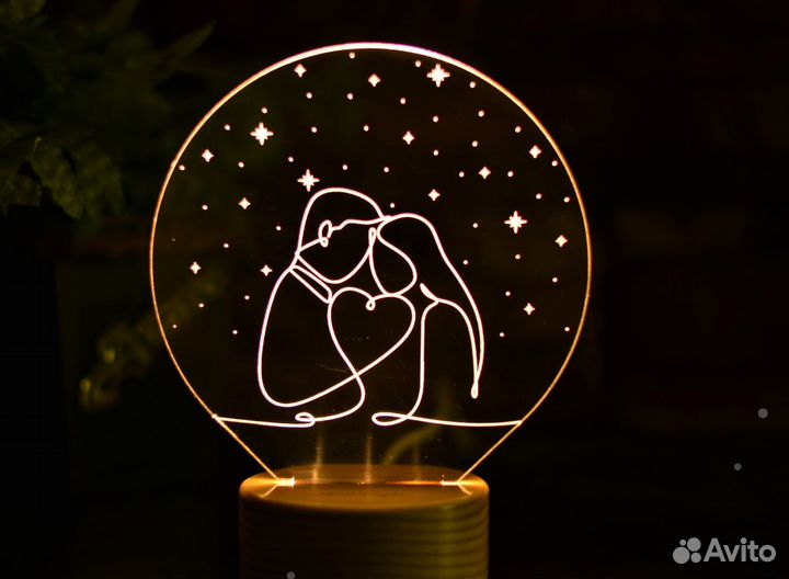 Необычный светильник любымым