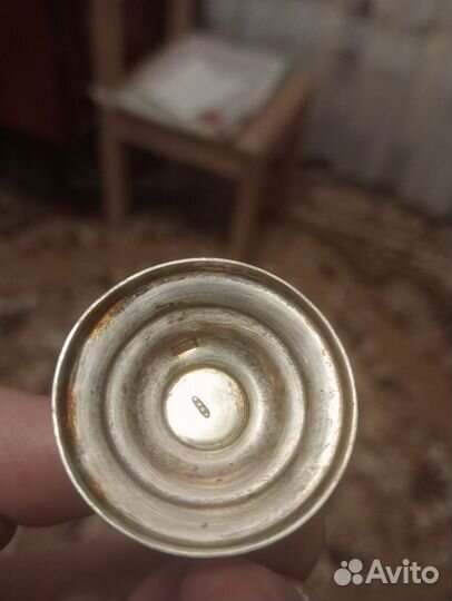 Рюмка стопка серебро/позолота