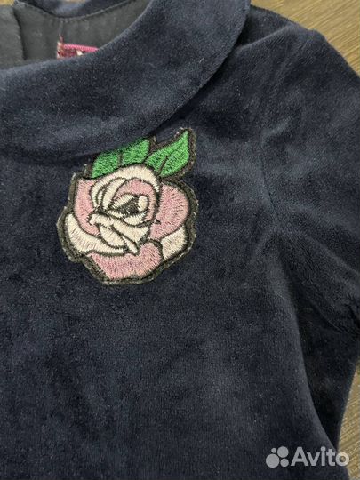 Бархатное платье для девочки 92