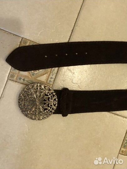 Ремень замшевый с пряжкой