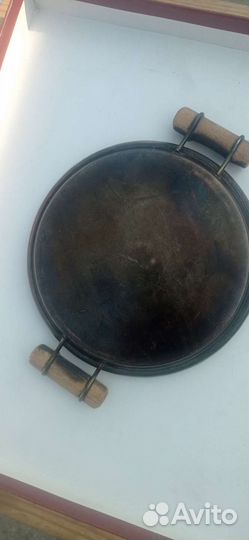 Металлический медный поднос