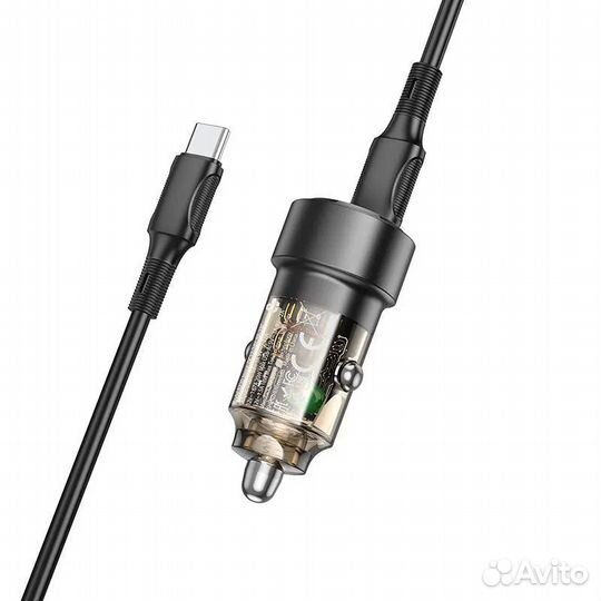 Авто Быстрая зарядка Borofone BZ20A + кабель USB-C