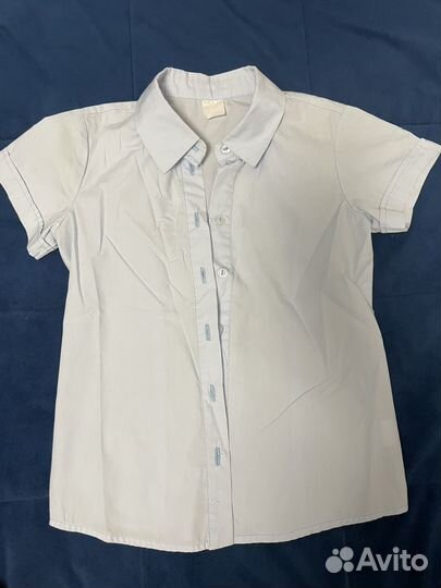 Блузка с коротким рукавом для школы на девочку
