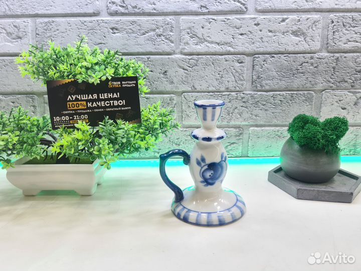 П.8204 Подсвечник Гжель