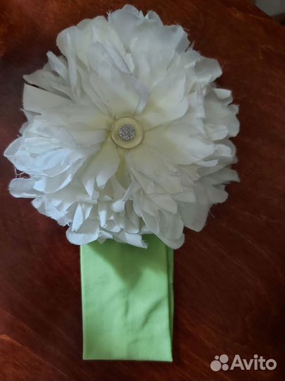 Повязка на голову для девочки с цветами бу