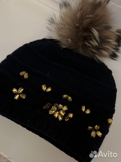 Шапка с шарфом зимняя для девочки