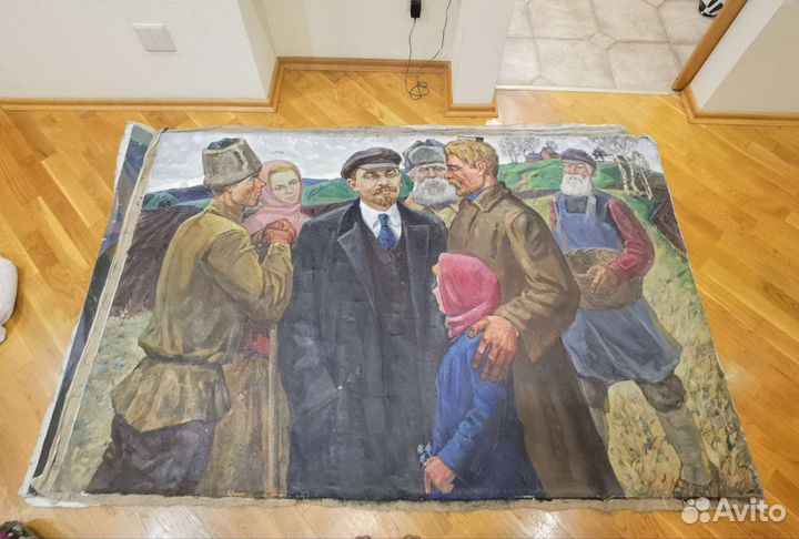 Картина В. А. Леонтовича «Ленин среди крестьян»