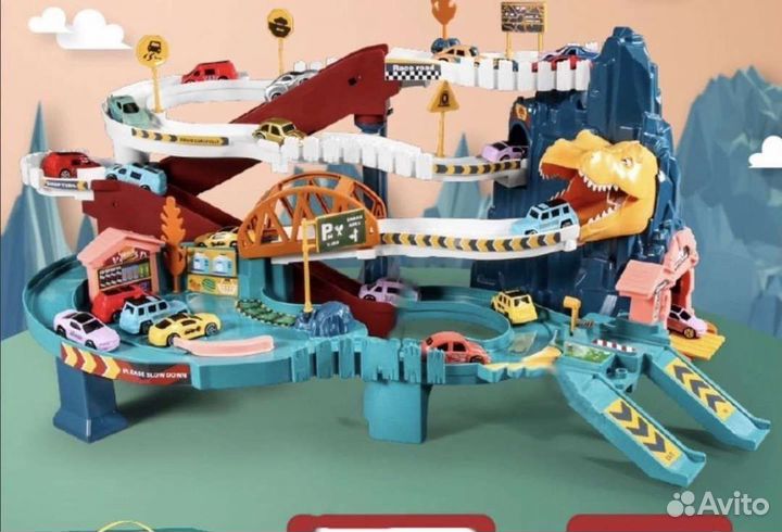 Детский автотрек динозавр