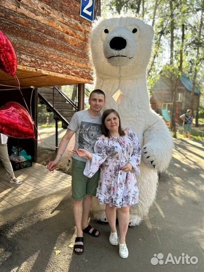 Поздравление Белый мишка Ушастик Чебурашка