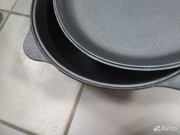 Казан с крышкой 12л