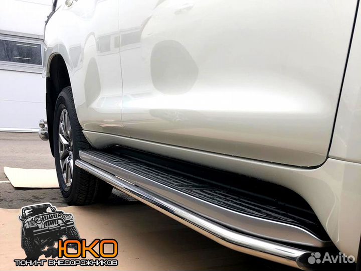 Защита порогов TLC Prado 150