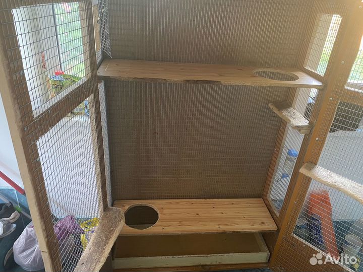 Самодельная клетка с шиншиллой