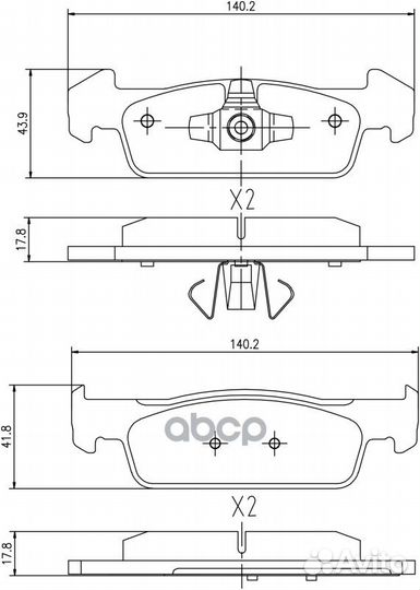 Колодки тормозные передние logan 14/sandero 14