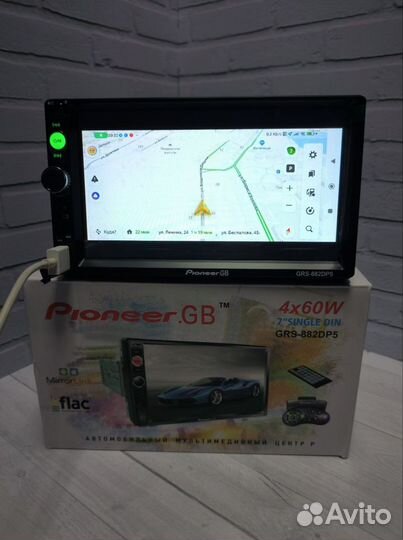 Магнитола автомагнитола 1 din bluetooth Pioneer gb