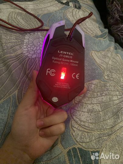 Мышка проводная с подсветкой