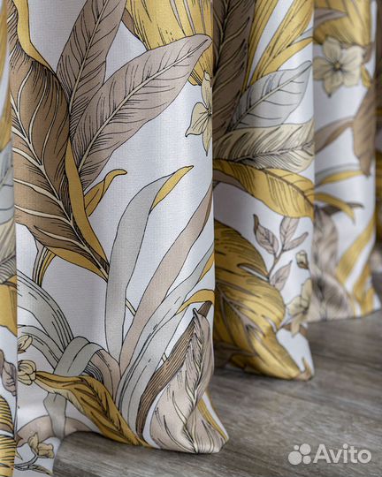 Шторы рогожка Доминик янтарь новые пошив