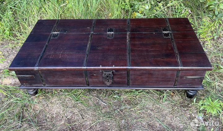 Сундук стол старинный красное дерево