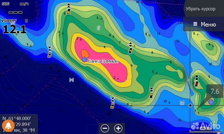 Карта глубин C-Map RS-Y237 Россия Волга, Кама, Дон
