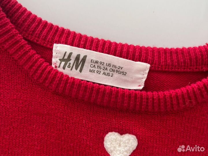 Кофта свитер джемпер для девочки H&M 92