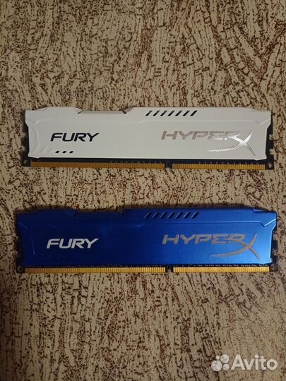 Оперативная память 8 gb DDR3 HyperX fury