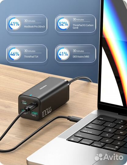 Зарядное устройство Rocoren GaN 100 Вт QC5.0 PD