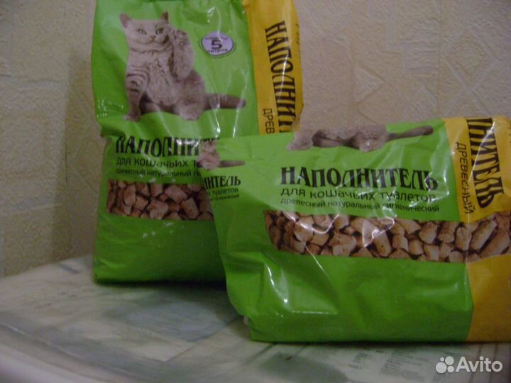 Наполнитель для кошачьего туалета древесный