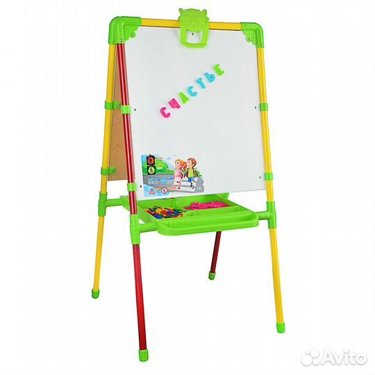 Мольберт двусторонний пенал и магнитная азбука