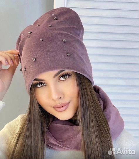 Женская шапка и шарф комплект новая