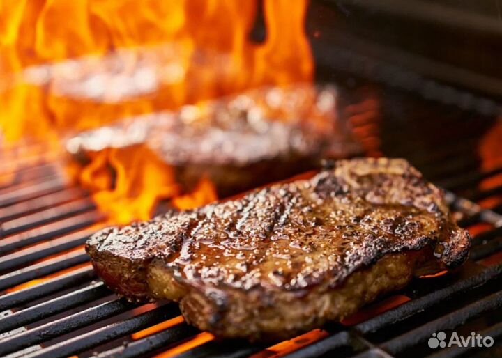 Мясо. Рибай влажного вызревания. Стейк