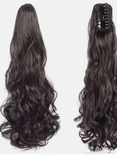 Шиньон каштанового цвета на крабе