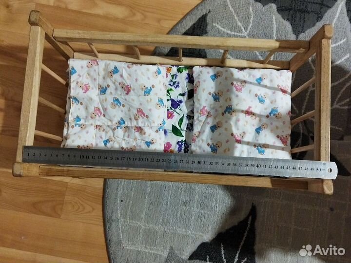 Кровать для кукол деревянная